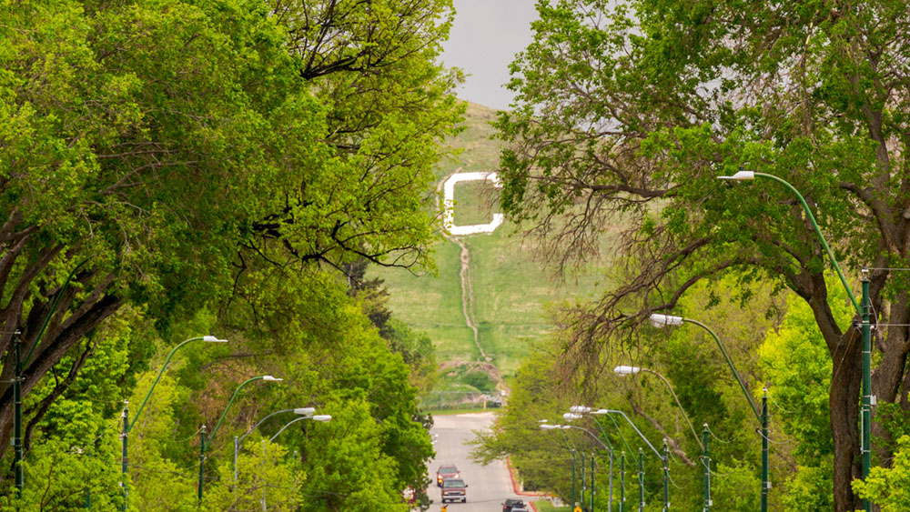 C-Hill viewed from Main Street
