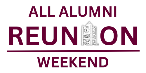 All Alumni Reunion Weekend logo with Chadron State College Lindekin Clocktower graphic used as the