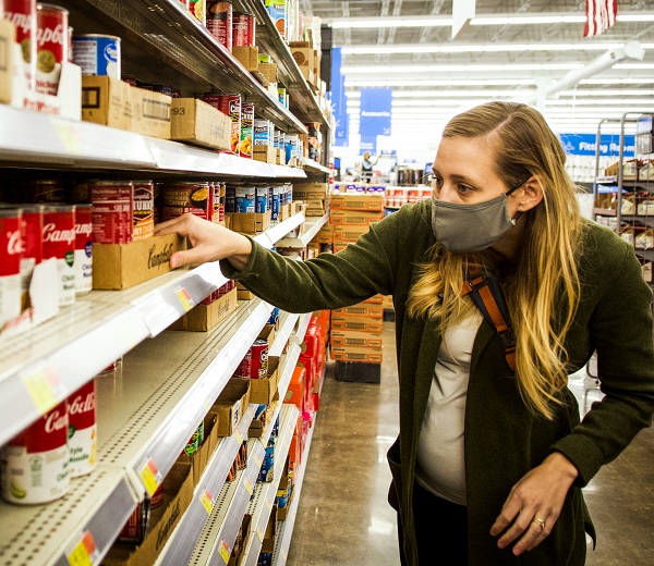 Person shopping in grocery store
