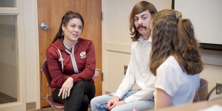 Students in counseling class