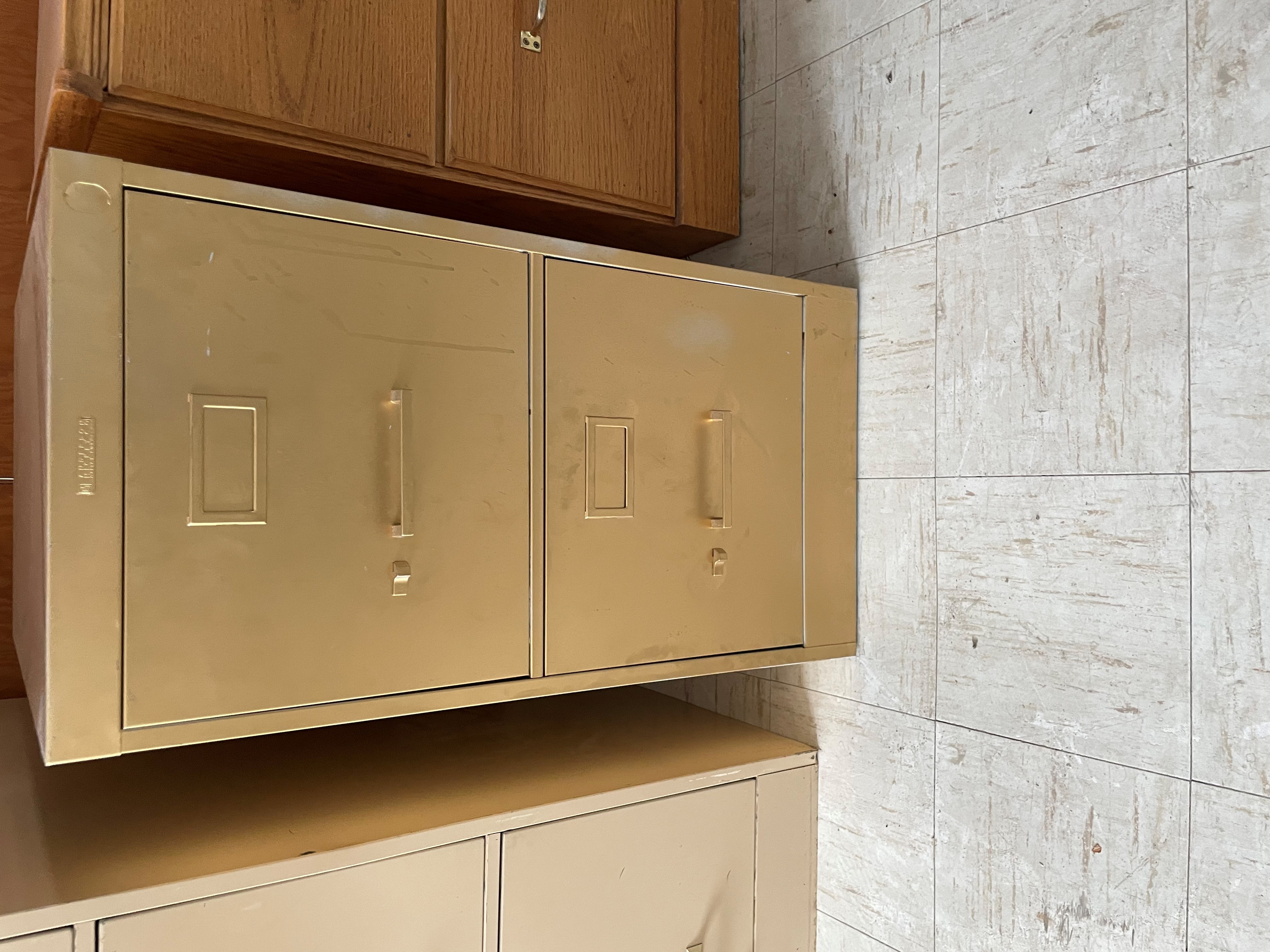 2 drawer gold filing cabinet