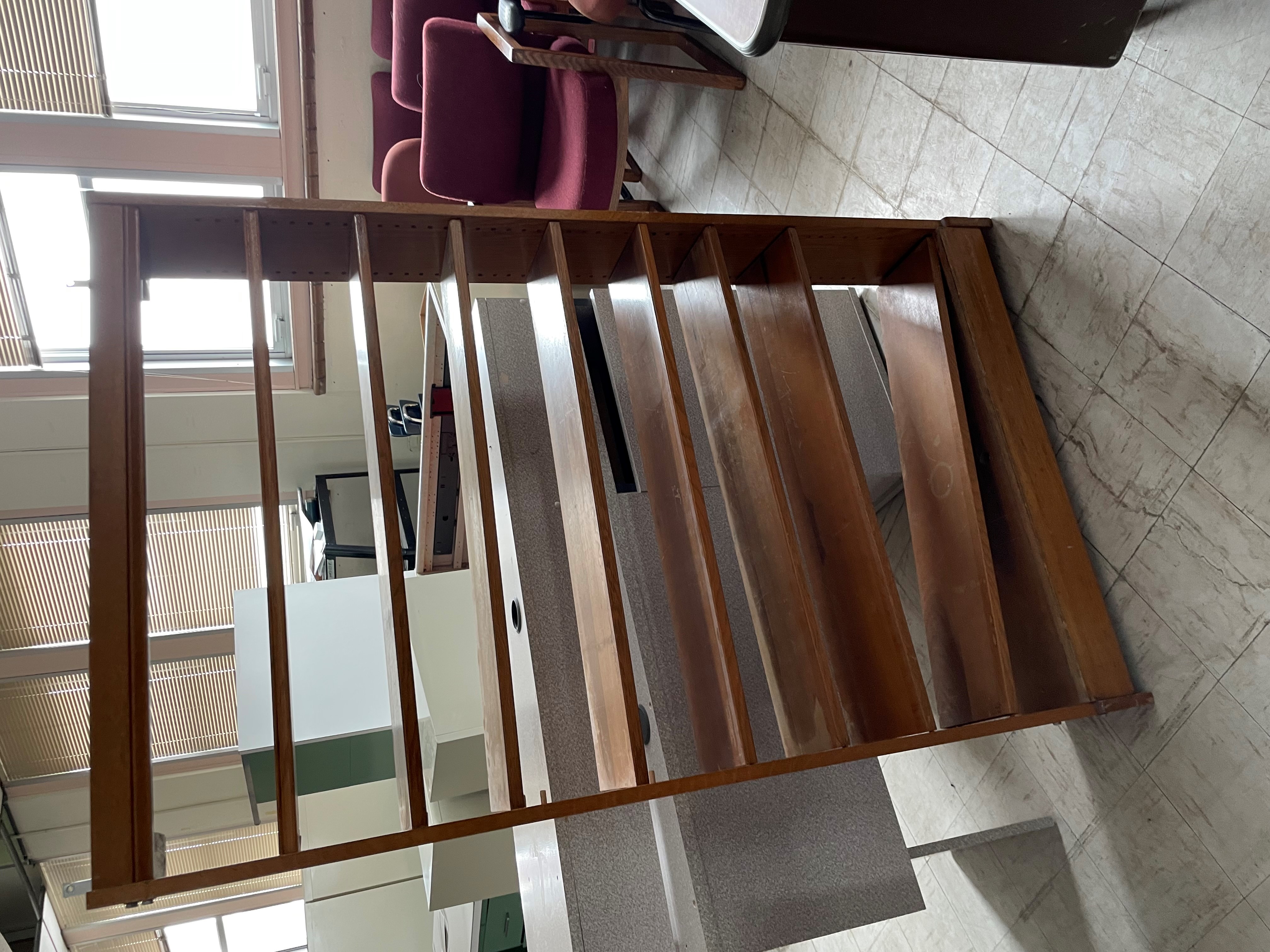 Wooden shelving unit