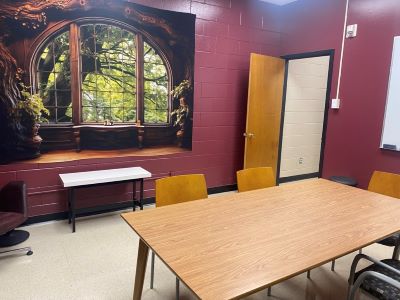 Looking toward the door