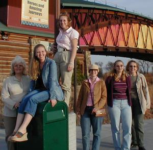 From left, students Brenda Trump, Tonya DeWitt, Cori Turbiville, Sarah Stafford, Charisa Woods and Yvonne Moody, associate professor.