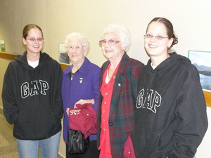 Sisters Ammie Fisher and Ada Dukat toured the room belonging to twins Melissa and Kelissa Lein.