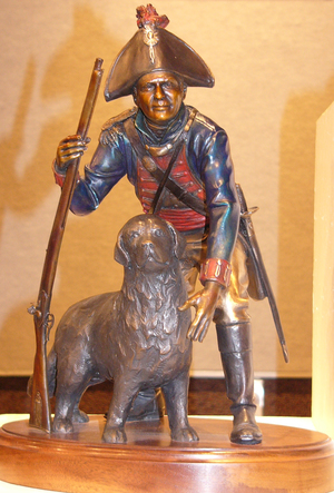 The bronze sculpture,