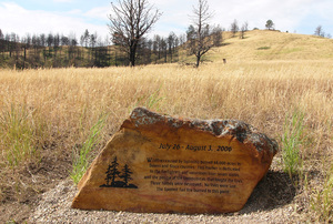 The stone marker that was dedicated.