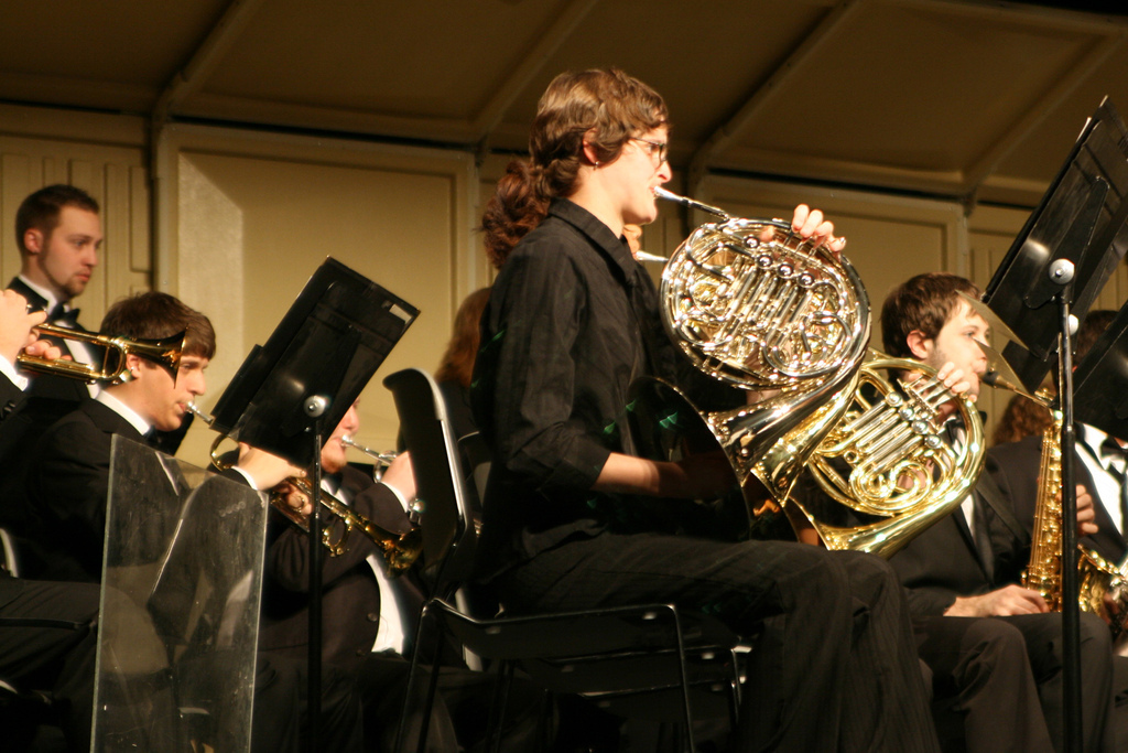 Students play instruments