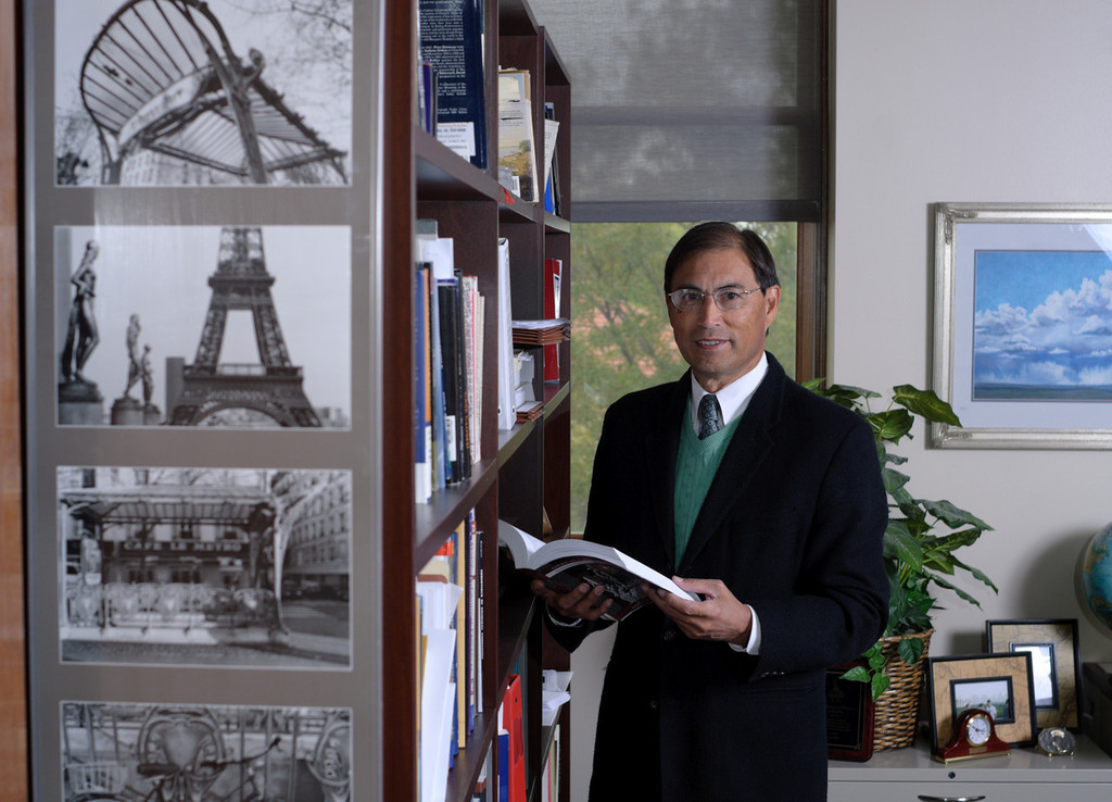 Dr. George Watson in his office at Chadron State College.