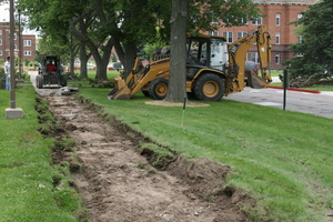 Sidewalk replacement project by Crites Hall