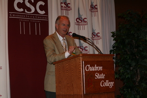 Robert Hanlon speaks during the annual dinner