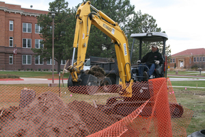 Donnie Quinn clears the ground for future plaza