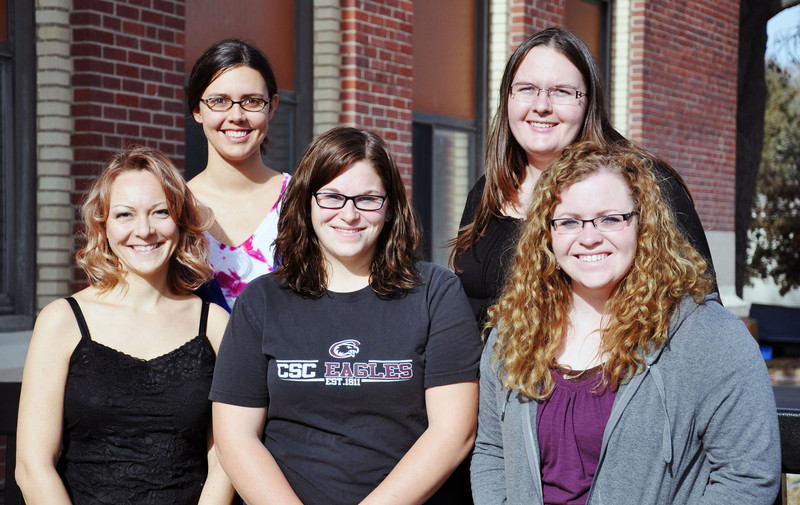 These five seniors will be displaying art in an exhibit in Memorial Hall.