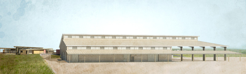 The pavilion of the future Rangeland Complex. (Illustration by BVH Architects)