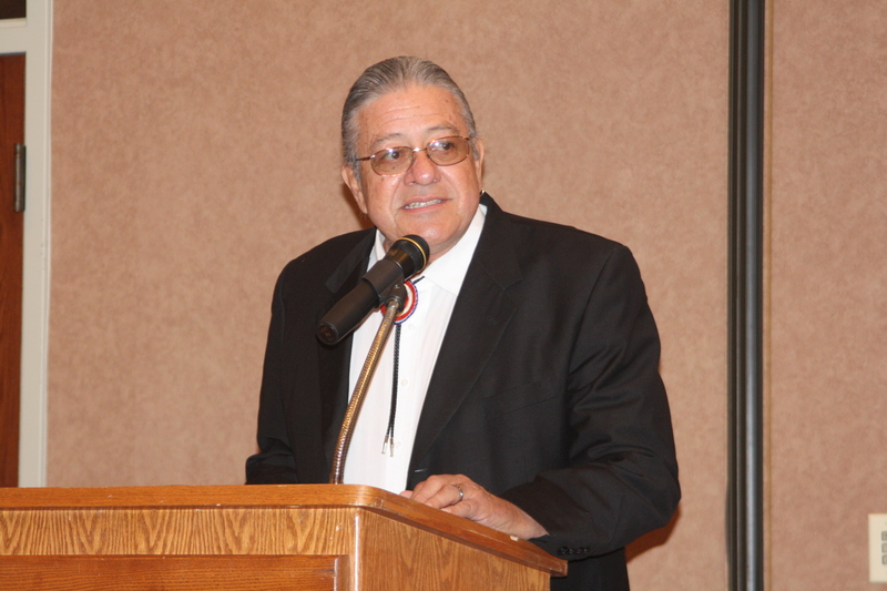 Bryan Brewer speaks during his appearance at Chadron State College. (Photo by Con Marshall)
