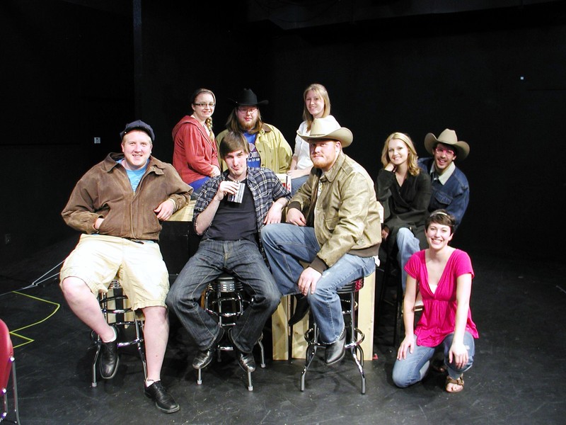 The cast and crew of