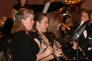 Students playing instruments