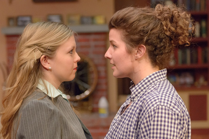 Tami Rethman, left, plays Terry, with Jada Fisk as Marjorie, in the Chadron State College Theatre Department production of William Mastrosimone's