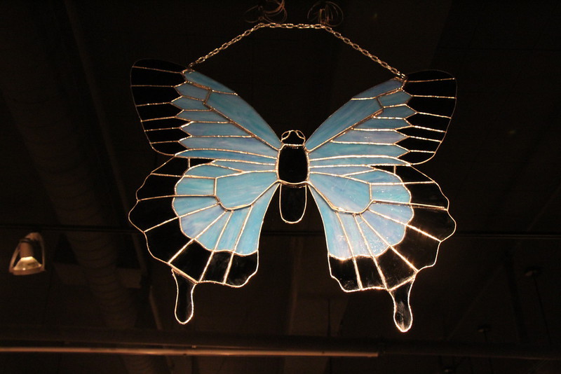 Stained glass by Jodi Birch in the Senior Art Show.