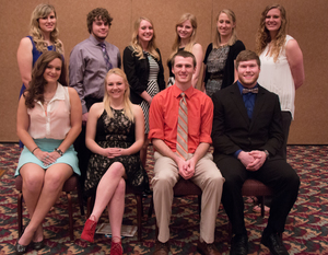 Rural Health Opportunities Program students accepted to the University of Nebraska Medical Center pose following a banquet in their honor.