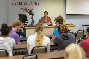 Students in a Business Academy classroom