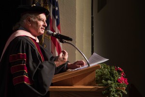 Dr. Sandy Schaefer addresses the audience