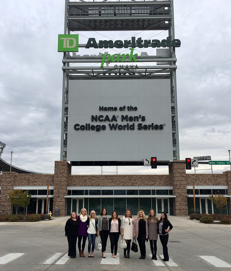 Chadron State College students pose during a