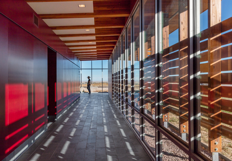 BVH Architecture of Lincoln and Omaha, received an Interior Design Excellence Award (IDEA) for the Chadron State College Rangeland Lab from the Great Plains Chapter of the International Interior Design Association in Des Moines April 21, 2017.