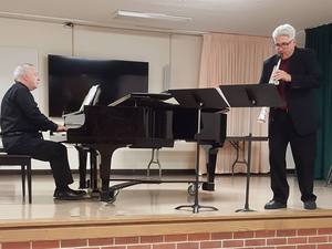 Dr. Jim Margetts and Dr. Michael Stephens perform Stephens' commissioned piano and saxophone composition at the Nebraska Music Teachers Association conference in October 2017.