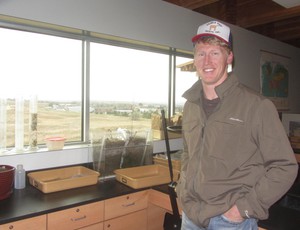 William Krause of Spring Branch, Texas, a senior in the Chadron State rangeland management program, said new equipment in the Rangeland Center’s classroom lab helps students conduct scientific experiments on different types of soils.