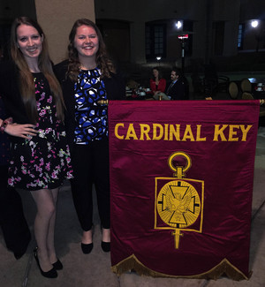Chadron State College students Katie Odvody, left, of Crete, Neb., and Kelsey Brummels of Ewing, Neb., both officers in the CSC chapter, pose while attending the 2017 Cardinal Key National Honor Society National Conference hosted Nov. 16-19 in Tucson, Ariz.