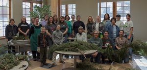Participants in the annual greenery workshop hosted by the Chadron State College Campus Arboretum Volunteers pose for a photo in Nov. 2016 at the Mari Sandoz High Plains Heritage Center.