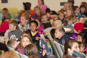 Chadron elementary students in Memorial Hall