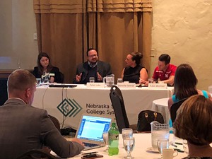NSCS staff answer questions on panel
