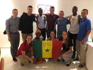 Mitchell Parish poses with U.S. army cadets