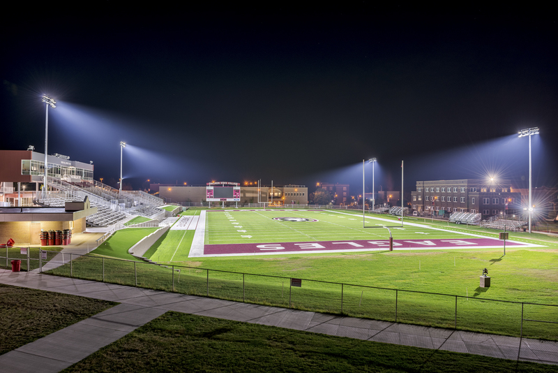 Don Beebe Stadium at night