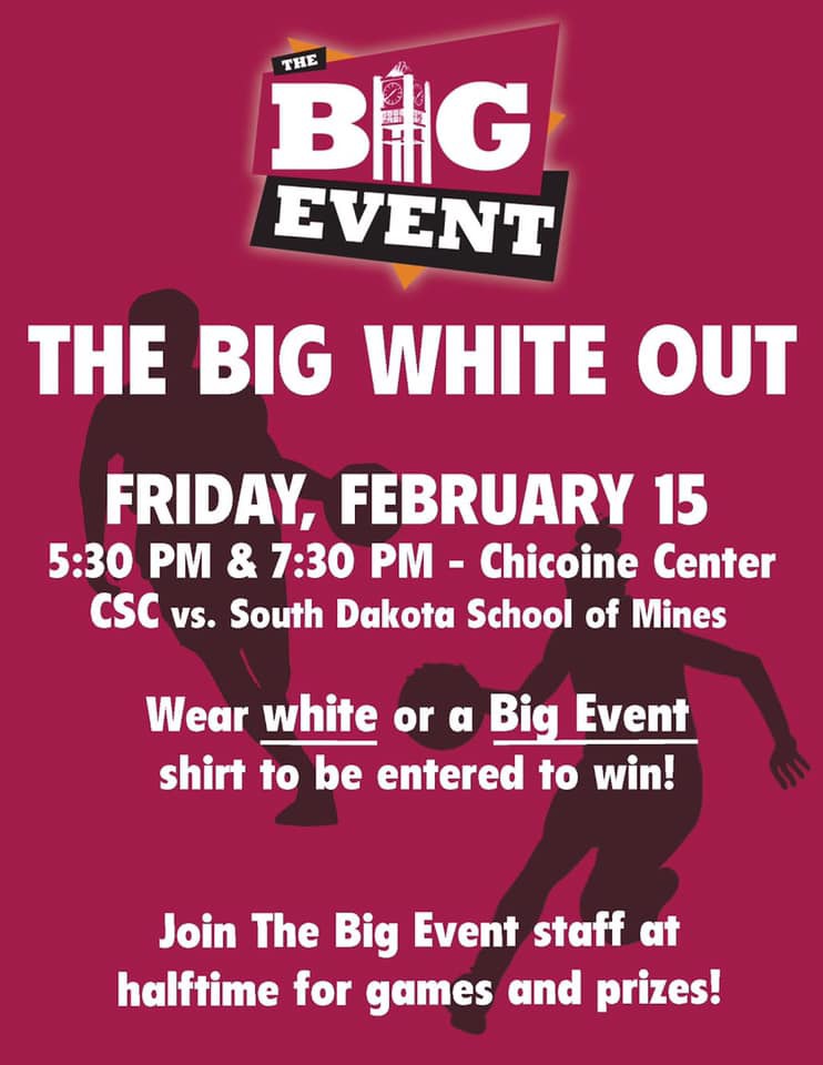2019-02-15 The Big Event to host 'White Out' Friday