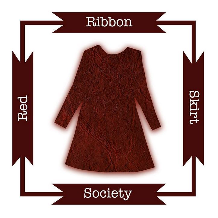 The Red Ribbon Skirt Society Logo