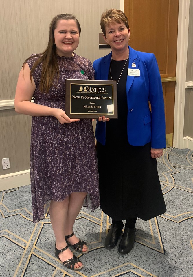 Miranda Bright and Carol Werhan pose for a photo.
