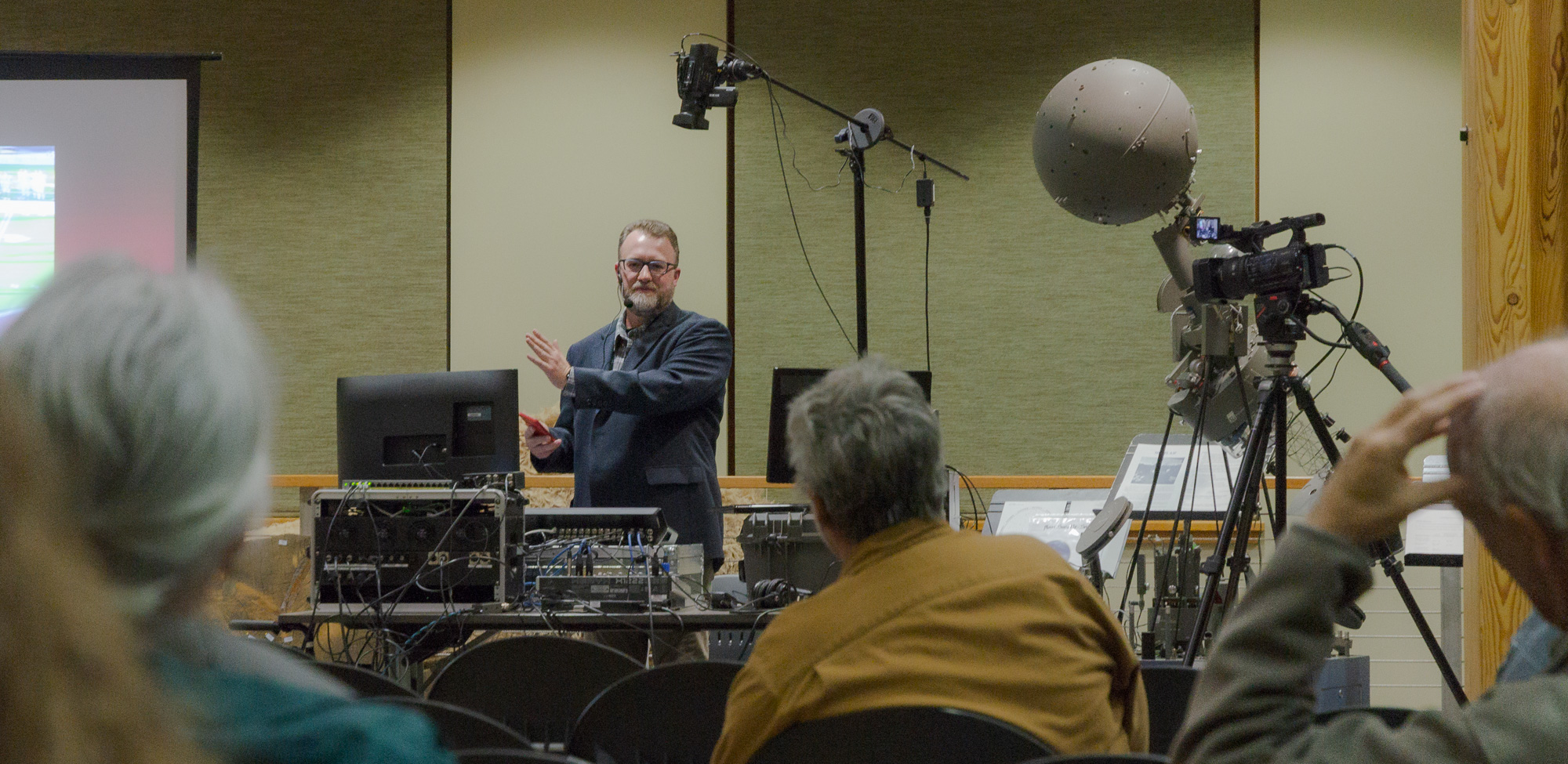 Daniel Binkard lecturing