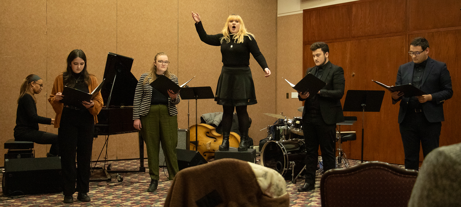 Student musicians performing