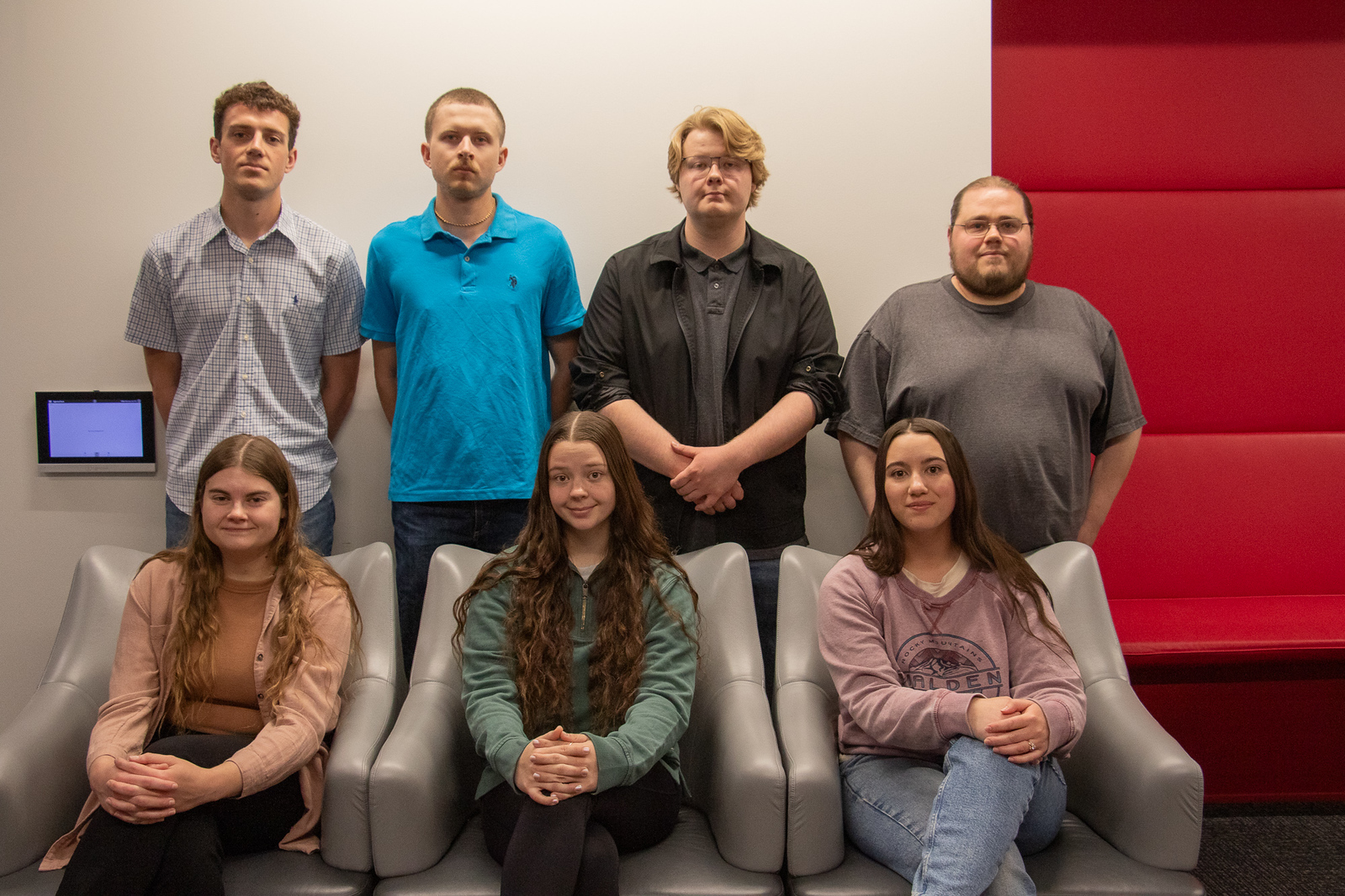 Students posing with faculty member