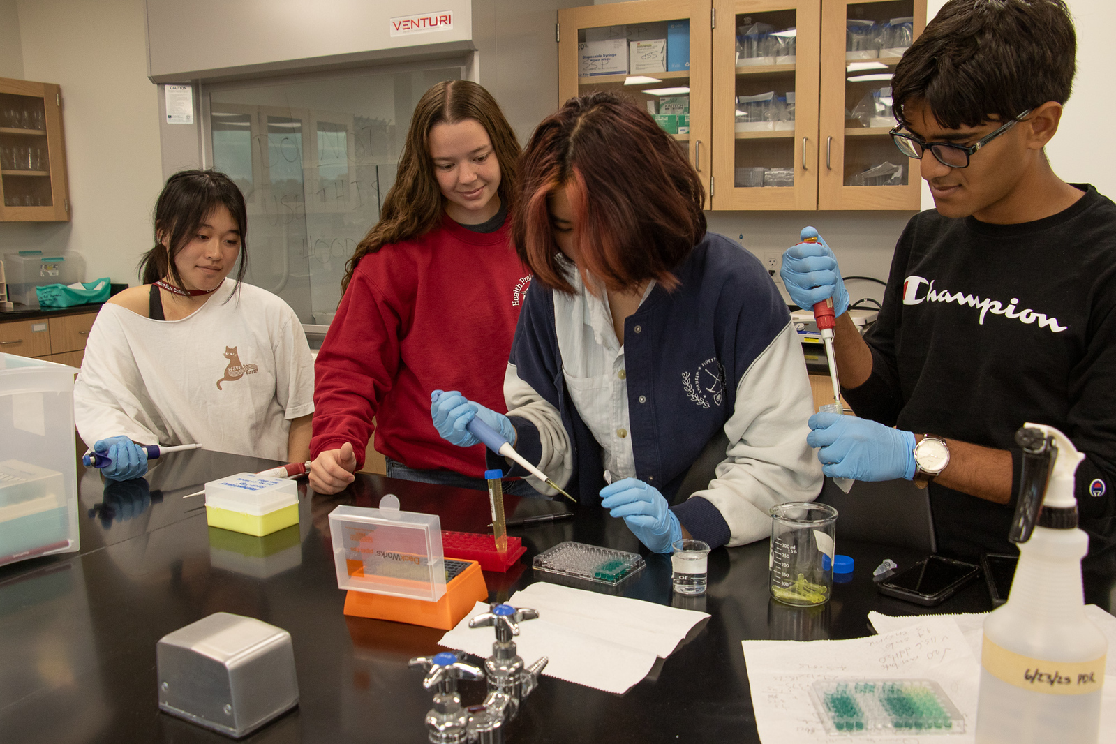 Students in a lab