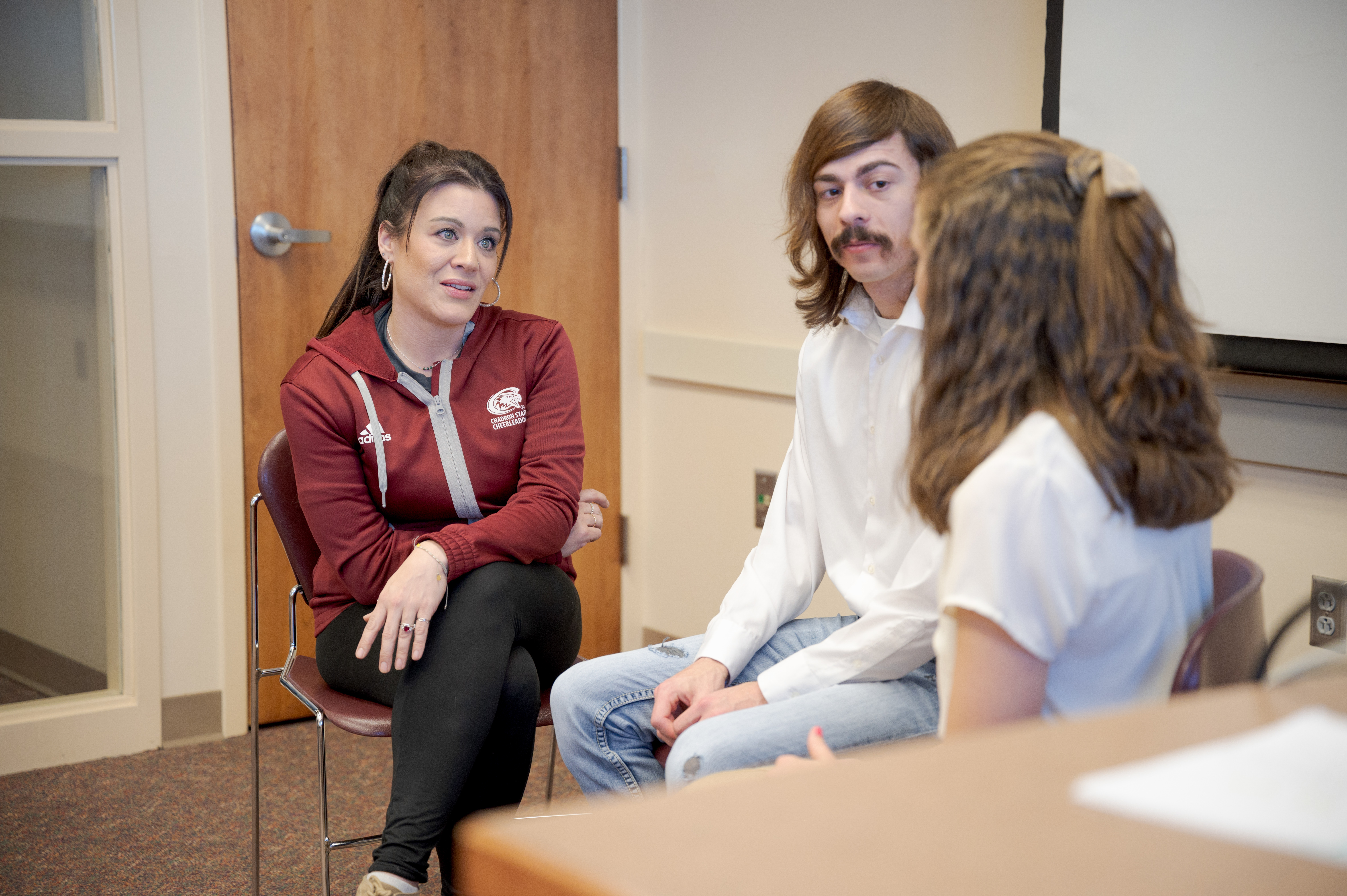 Students in a counseling session