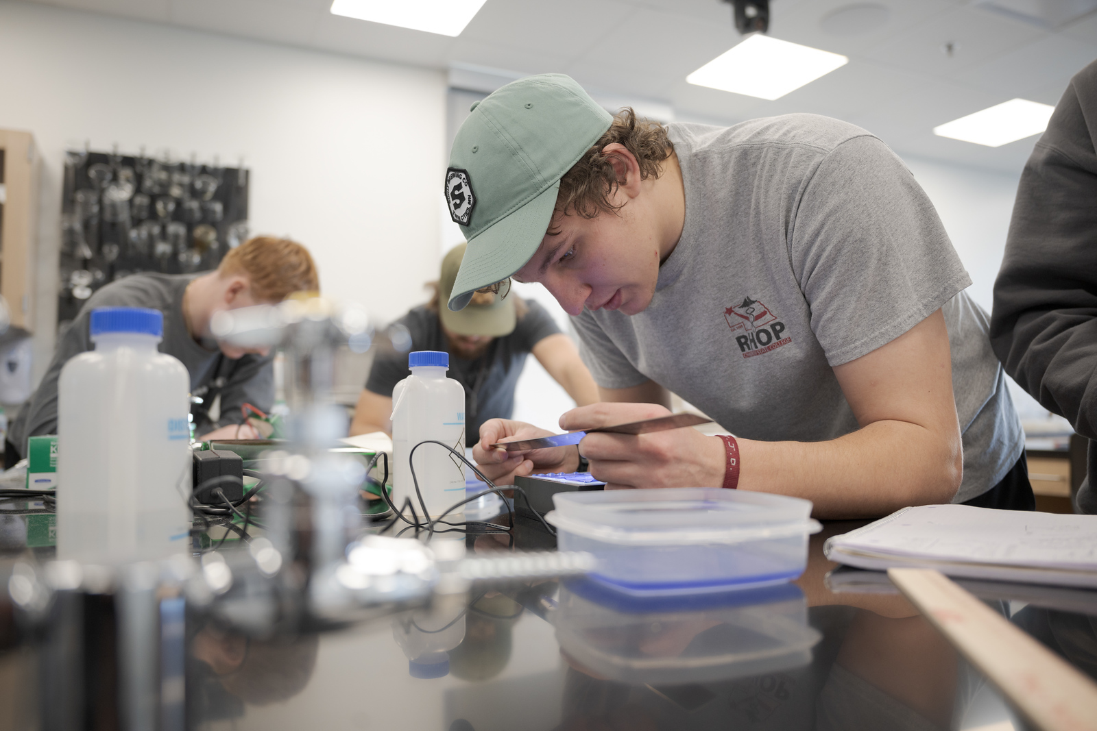 Student in a lab
