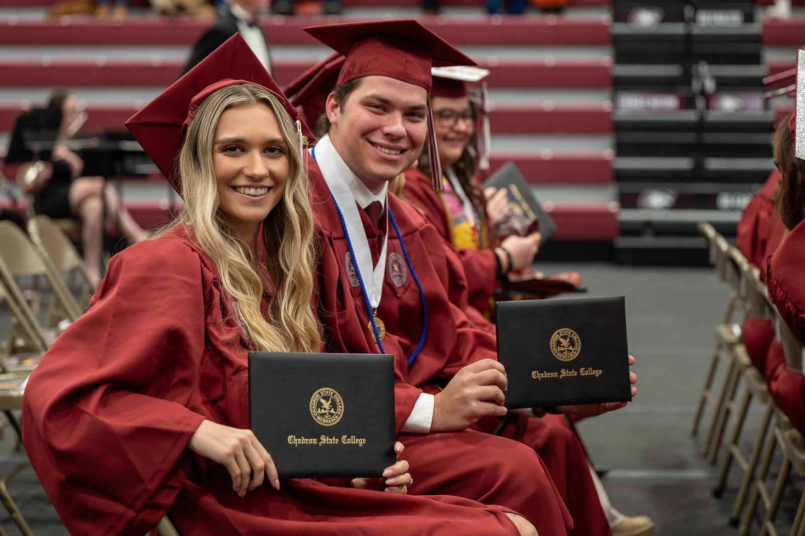 Students posing at Commencement