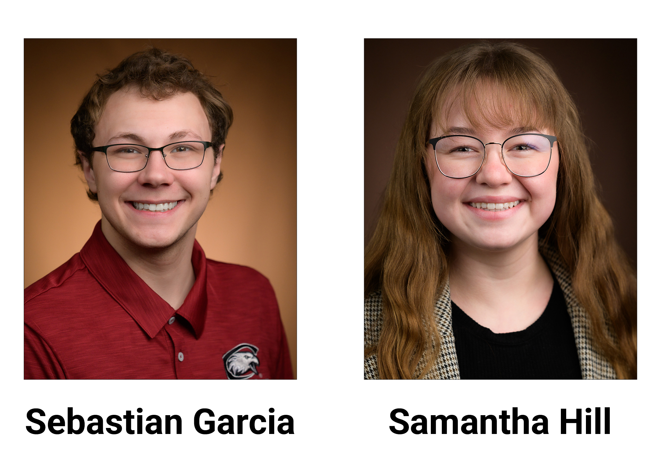 Composite photo of two students