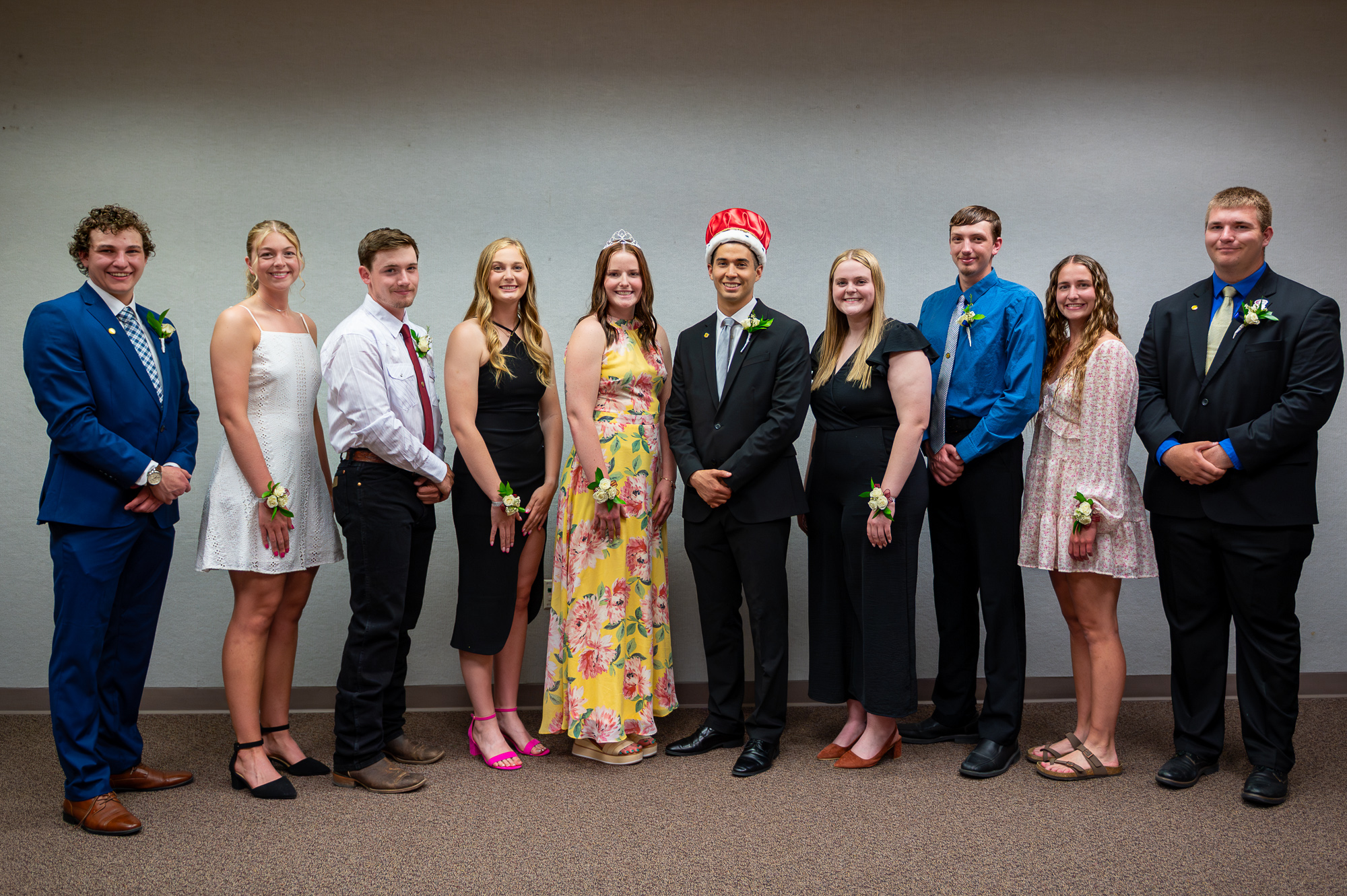 2025 Chadron State College Ivy Day royalty pose for a photo