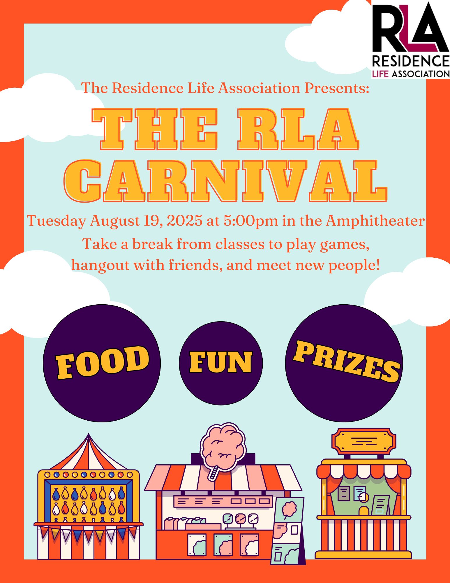 RLA Carnival Flyer 2025 - August 19 at 17:00 in the Amphitheatre