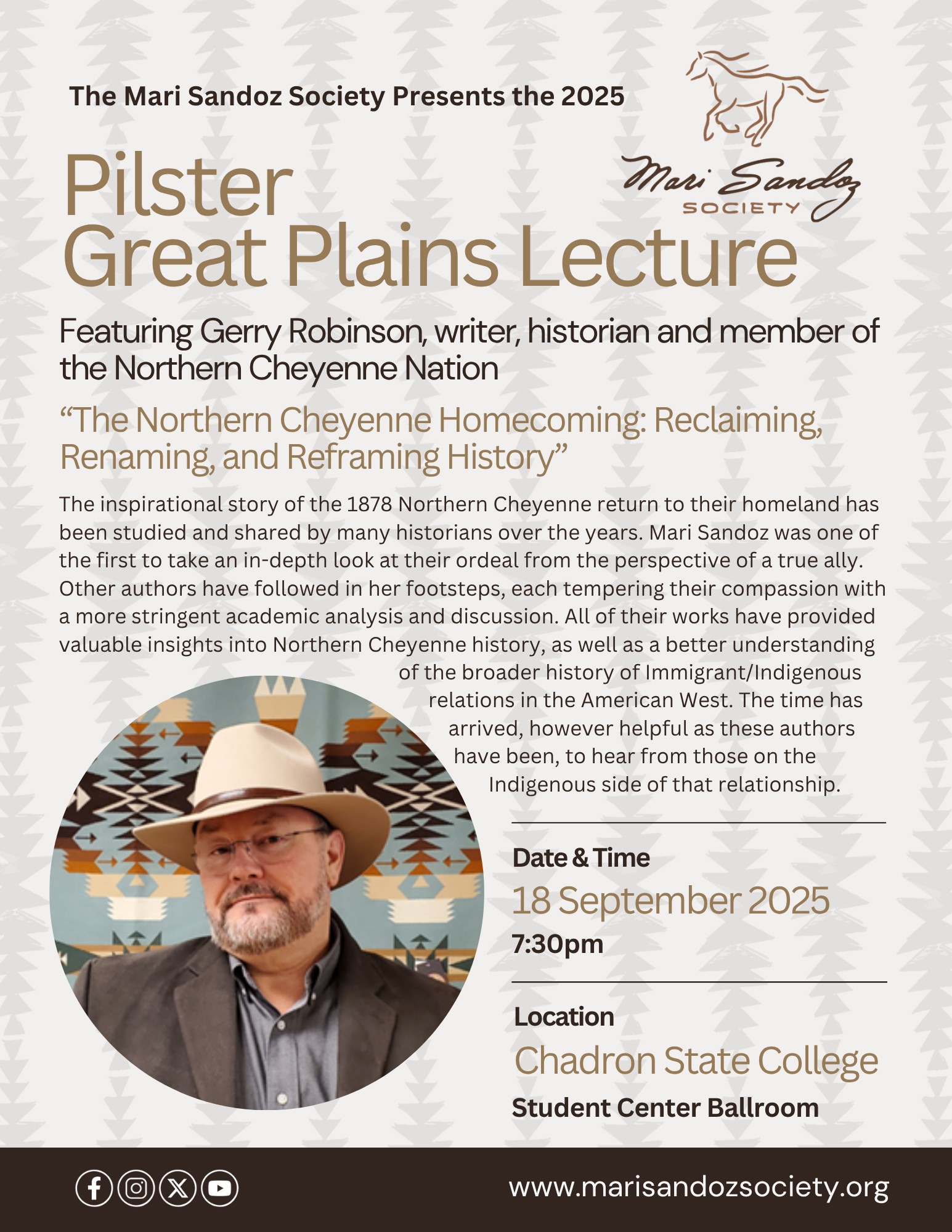 Poster about the Pilster Lecturer